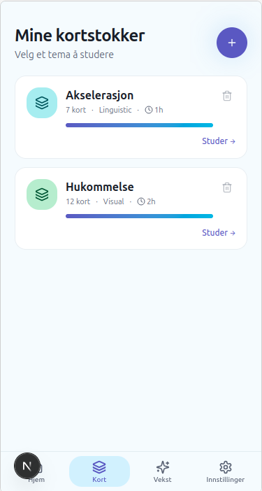 Mine kortstokker